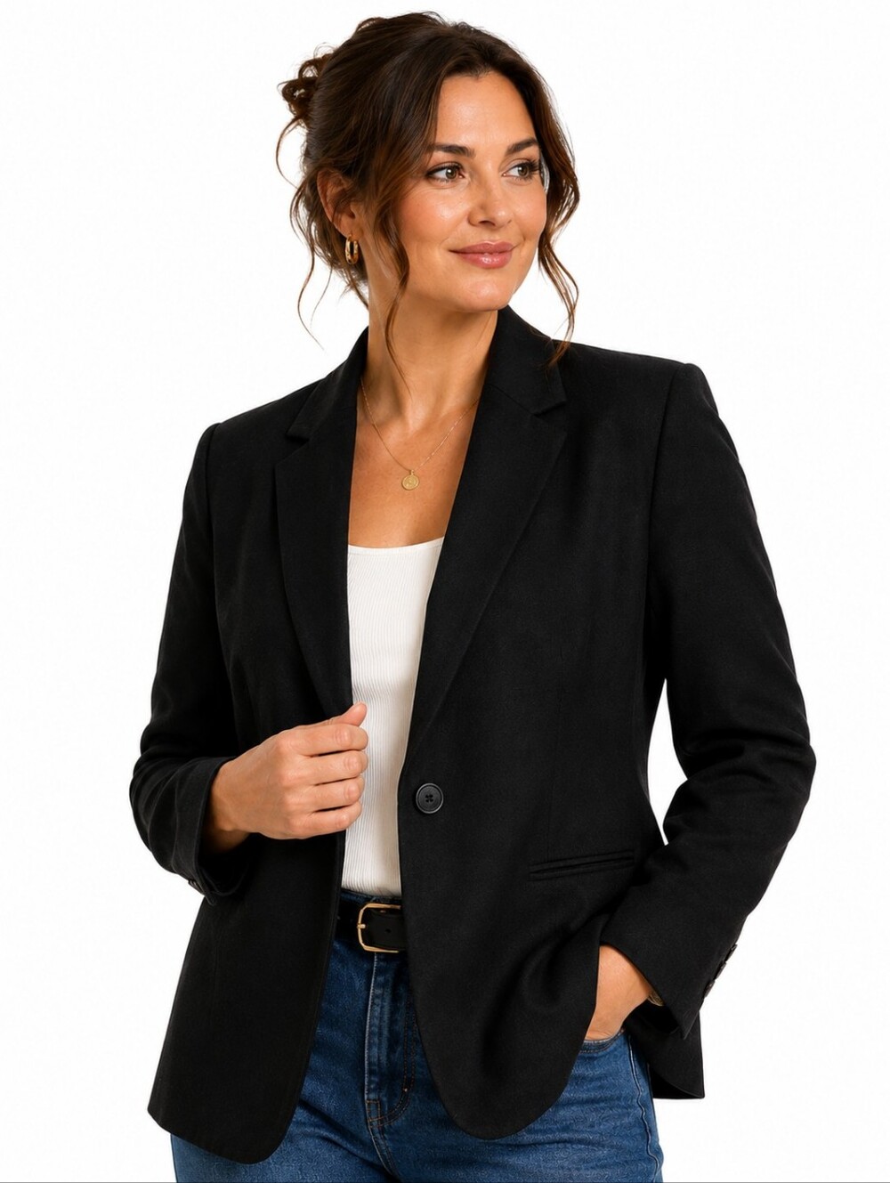 Vintage Pendleton Wool Blazer Black 100% Virgin Wool USA Made Size 12